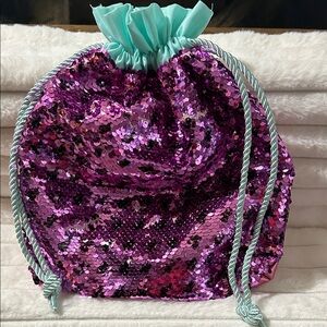 Sequin Drawstring Bag